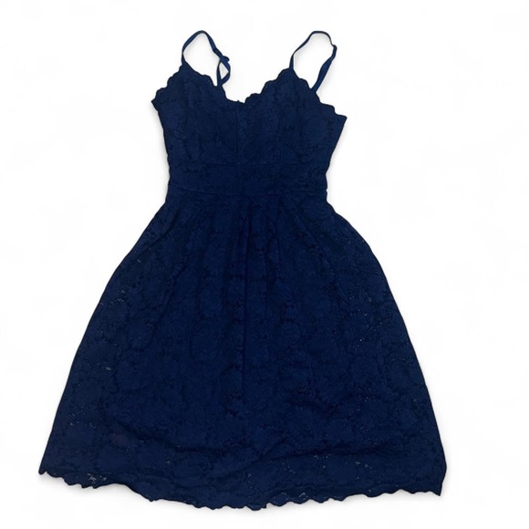 Dresses & Skirts - Atulewhi navy blue floral lace dress  Women SIze M